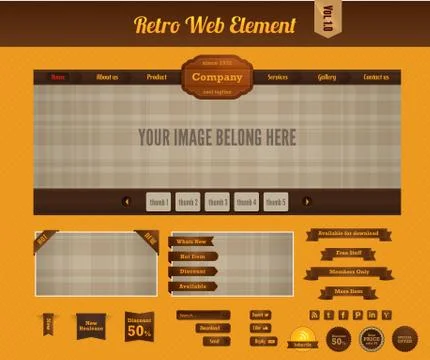 Retro Web Element Stock-Illustration