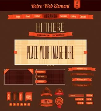 Retro web element Stock Illustration