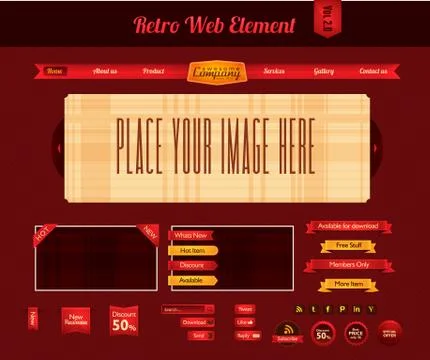 Retro web element Stock-Illustration