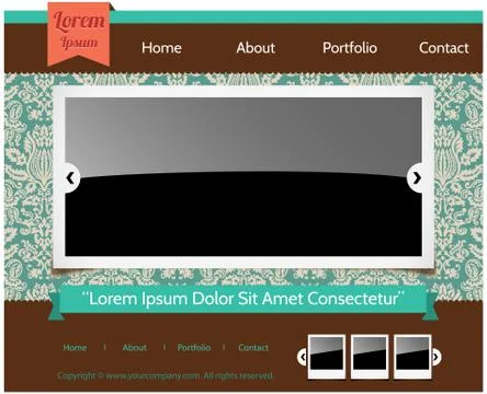 Retro Web Template Stock Illustration