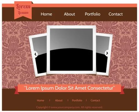 Retro Web Template Stock Illustration