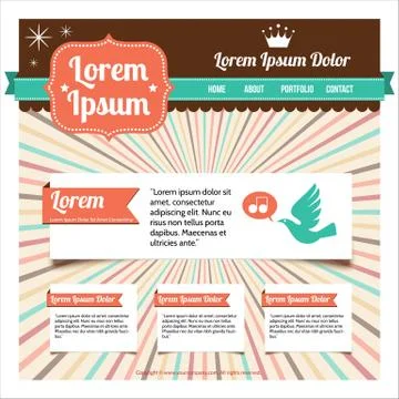 Retro Web Template Stock Illustration