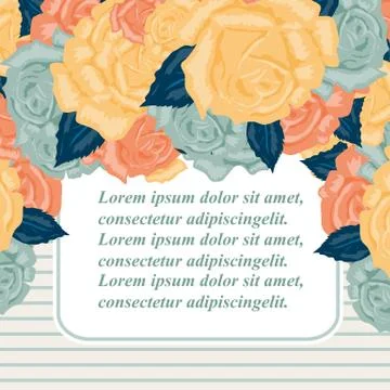 Retro Wedding invitation Stock Illustration