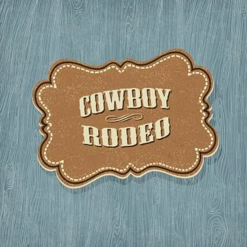 Retro western classic label. vector illustration, eps10 Illustrazione stock