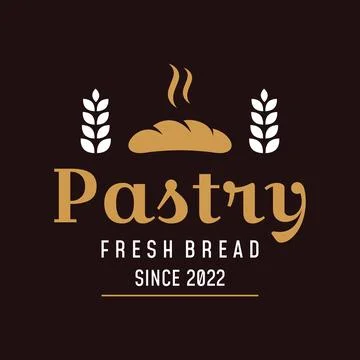 Retro wheat bread logo design template. Badge for bakery, home made bakery,.. Stock Illustration