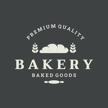 Retro wheat bread logo design template. Badge for bakery, home made bakery,.. Stockillustratie
