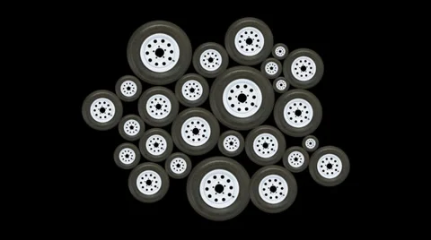 Retro Wheels background Stock-Footage 35050870