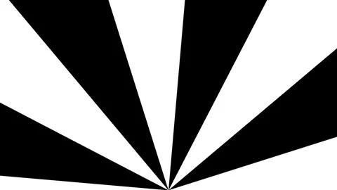 Retro white and black rays pattern. Pop art style Stock Footage