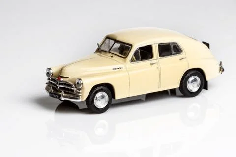 Retro white car model Stock Photos