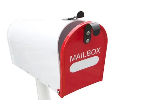 Retro white mailbox Stock Photos