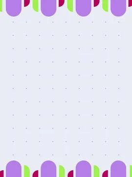 Retro wide dot grid colorful planner page template Stock Illustration
