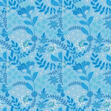 Retro wild flower pattern in the many kind of florals. Botanical Motifs Stockillustratie