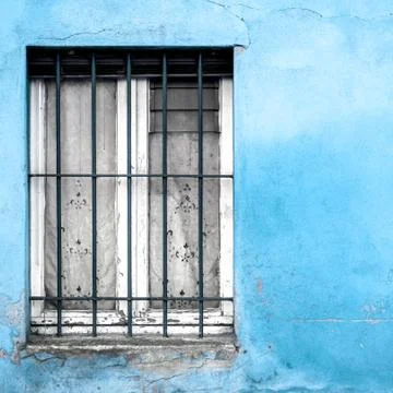 Retro window and wall Stock Photos