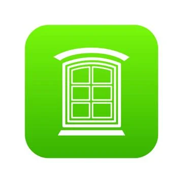 Retro window frame icon green vector Ilustración de archivo