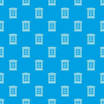Retro window frame pattern seamless blue Stock Illustration
