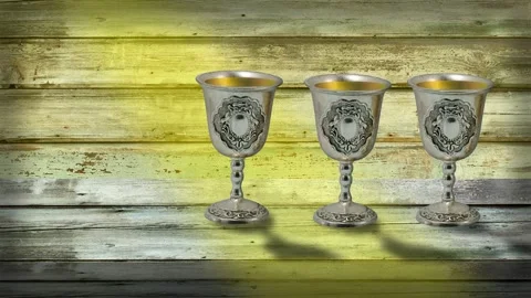 Retro wineglasses Stock Footage 135236639