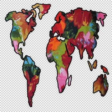 Retro world map Stock Illustration