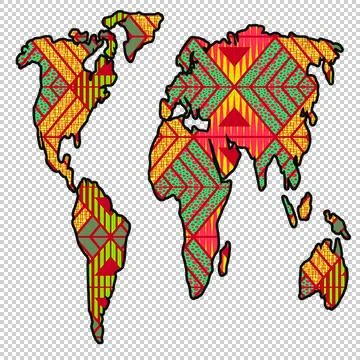 Retro world map Stock Illustration