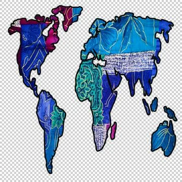 Retro world map Stock Illustration