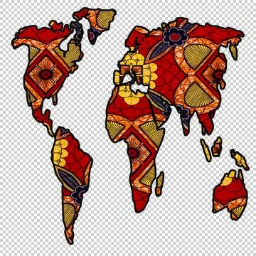 Retro world map Stock Illustration