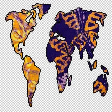 Retro world map Stock Illustration