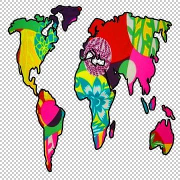Retro world map Stock Illustration