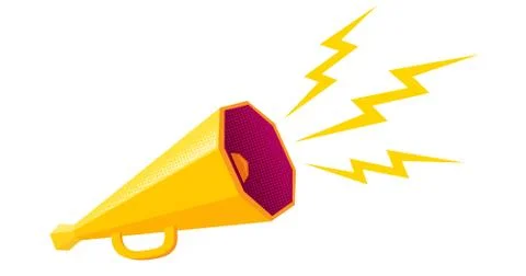 Retro yellow megaphone Illustration