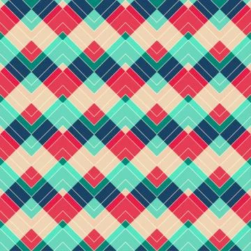 Retro zigzag seamless pattern Stock Illustration