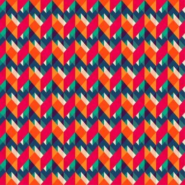Retro zigzag seamless texture Stock Illustration
