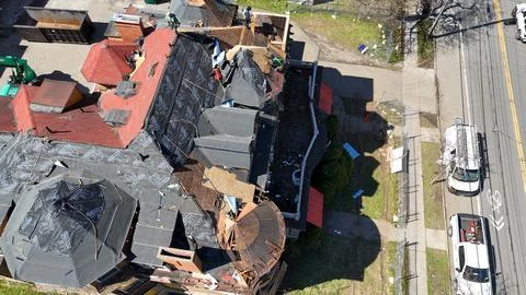 Retrofitting - Roofing Construction - Syracuse, NY 库存照片