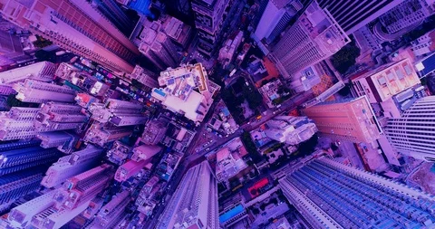 Retrofuturistic cityscape seamless background. Stock Footage 104451096