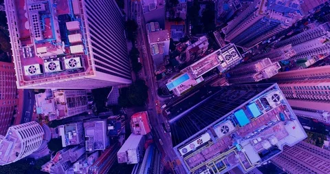 Retrofuturistic cityscape seamless background. Stock Footage 104454745