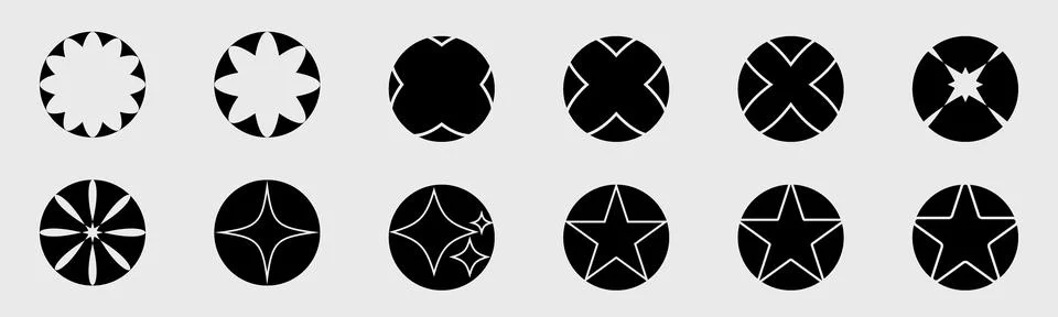 Retrofuturistic y2k geometry design elements collection. Collection of abstract Illustrazione stock