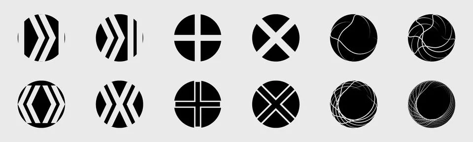 Retrofuturistic y2k geometry design elements collection. Trendy geometric design Illustrazione stock