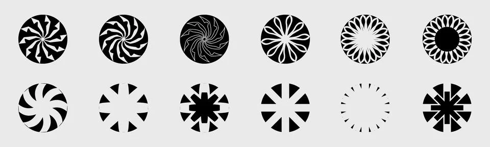 Retrofuturistic y2k geometry design elements collection. Large set of retro Illustrazione stock