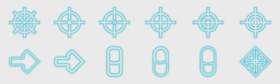 Retrofuturistic y2k geometry design elements collection. Big collection of 库存插图