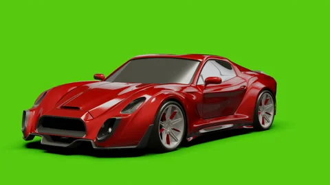 Retrone concept car 3d animation Video stock 147378906