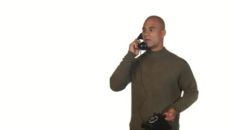 Retrophone Man Stock Footage 22793294