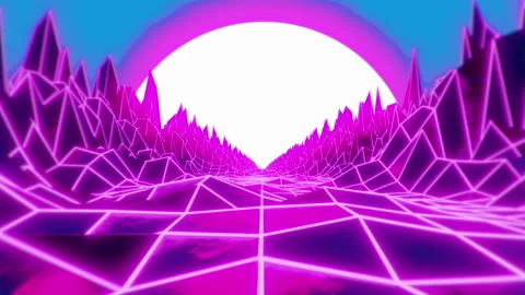 Retrowave Abstract Background VJ Loop Stockbeeldmateriaal 116537508
