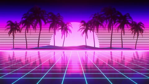 Retrowave background 02 Stock Footage 220520332