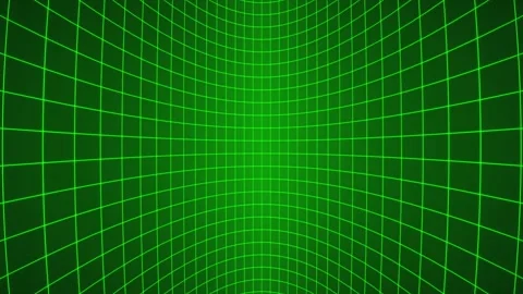 Retrowave Fall Through 3D Green Neon Grid, Infinite Descent, 4K Loop Vidéo 307543781