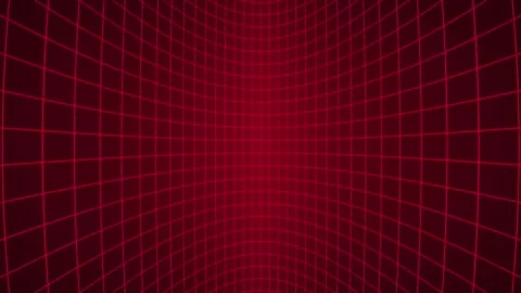 Retrowave Fall Through 3D Red Neon Grid, Infinite Descent, 4K Loop Stock Footage 307543812