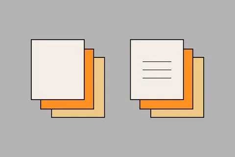 Retrowave file, paper icon, document, symbol Stock Illustration