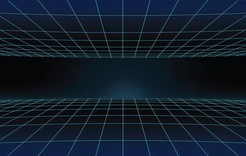 Retrowave grid5 Stock Illustration