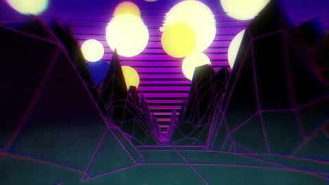 Retrowave Old TV VJ Loop 008 스톡 동영상 124099972