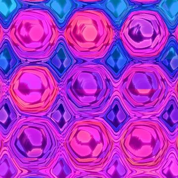 Retrowave Synthwave 80s Abstract Background with Hexagons Stock Illustration