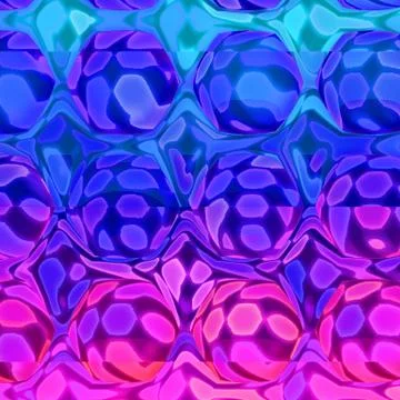 Retrowave Synthwave 80s Abstract Background with Hexagons Stock Illustration