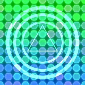 Retrowave Synthwave 80s Abstract Background with Hexagons Stock Illustration