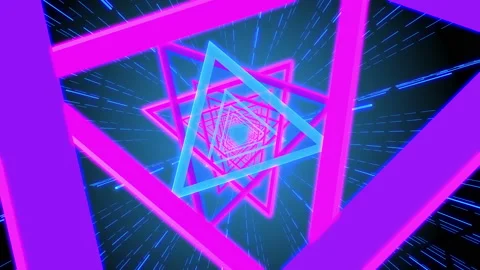 RETROWAVE TRIANGLES 库存影片 102491671