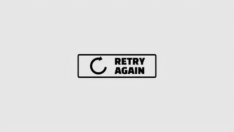 Retry Again text animation Stock Footage 335795893